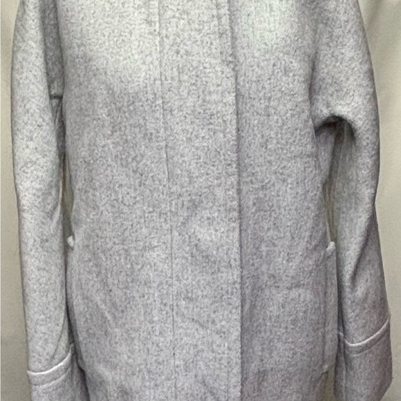 J Crew Italian Stadium Cloth Wool Blend  Coat Size 12 Color Heather Dusk - Picture 7 of 16